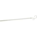 Kit Tringle &agrave; rideau extensible 95-180 cm embouts crosse blanc