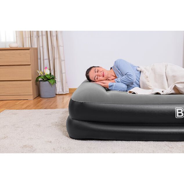 Matelas gonflable 2 places avec gonleur int&eacute;gr&eacute; 203x152x&Eacute;p46cm