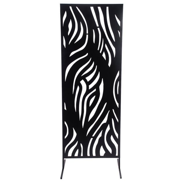 Panneau d&eacute;coratif ext&eacute;rieur &agrave; poser planter suspendre m&eacute;tal noir L50xH130cm