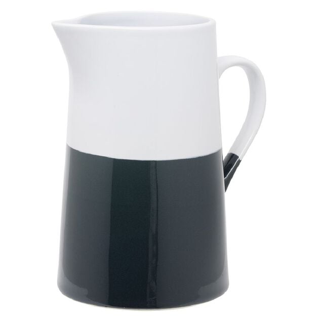 Carafe fa&iuml;ence blanc et gris &Oslash;10,5xH19,5cm 1,2L