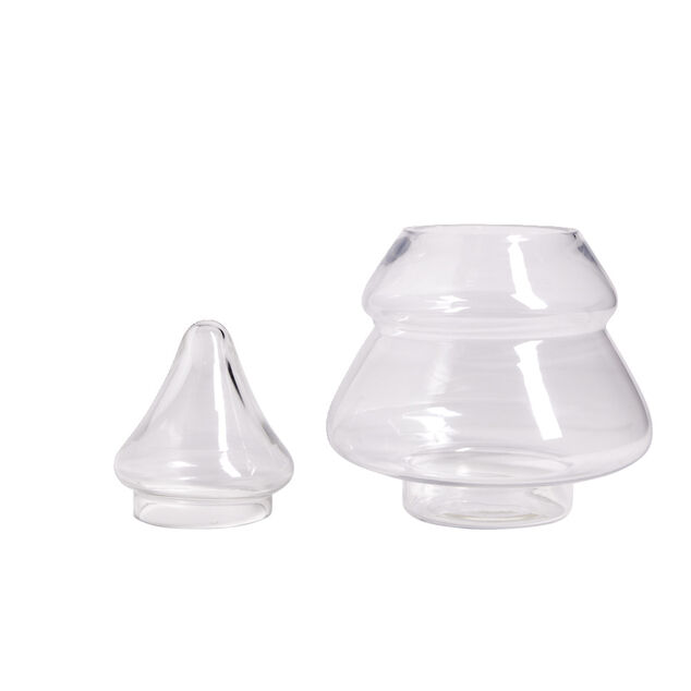 Bonbonnière en verre forme sapin Ø19,5xH28cm