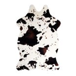 Tapis imitation peau de b&ecirc;te blanc et noir 60x90cm - 2 mod&egrave;les