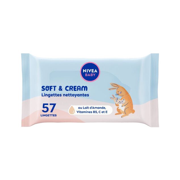 Lingettes bébé Nivea x57 nettoyantes hydratantes