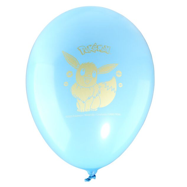 Ballon Pok&eacute;mon x8 de baudruche bleu et rouge H21,5cm