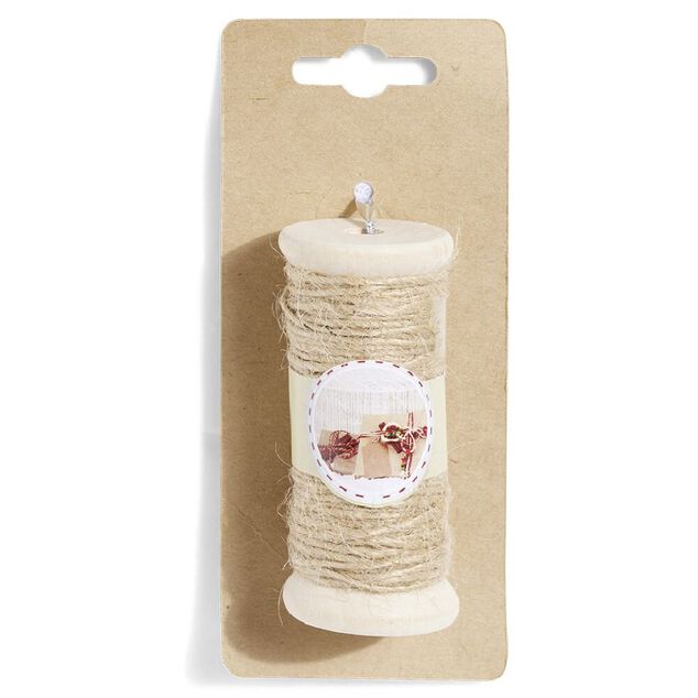 Rouleau fil de jute marron 15m