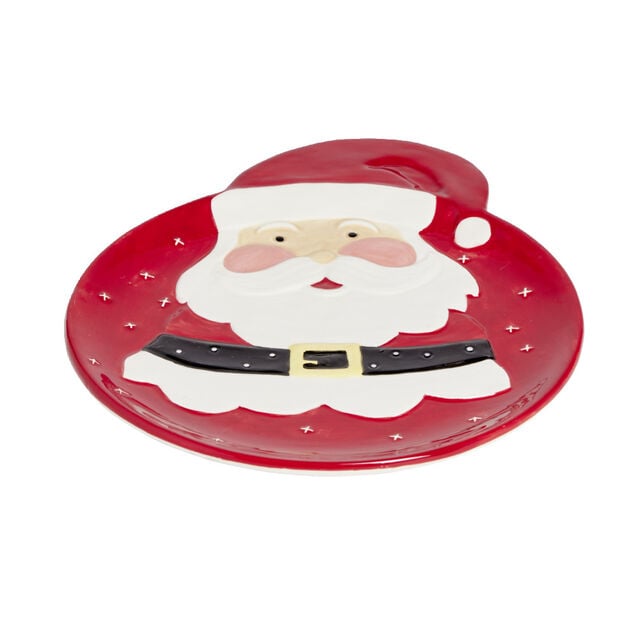 Plat dolomite forme P&egrave;re No&euml;l 20x24cm