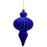 Décoration de Noël goutte à suspendre velours rouge H.16 cm