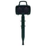 Biplite extérieure à planter 16A noir