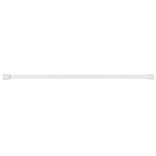 Tringle &agrave; vitrage Extensible 40-60 cm embout cylindre stri&eacute; blanc