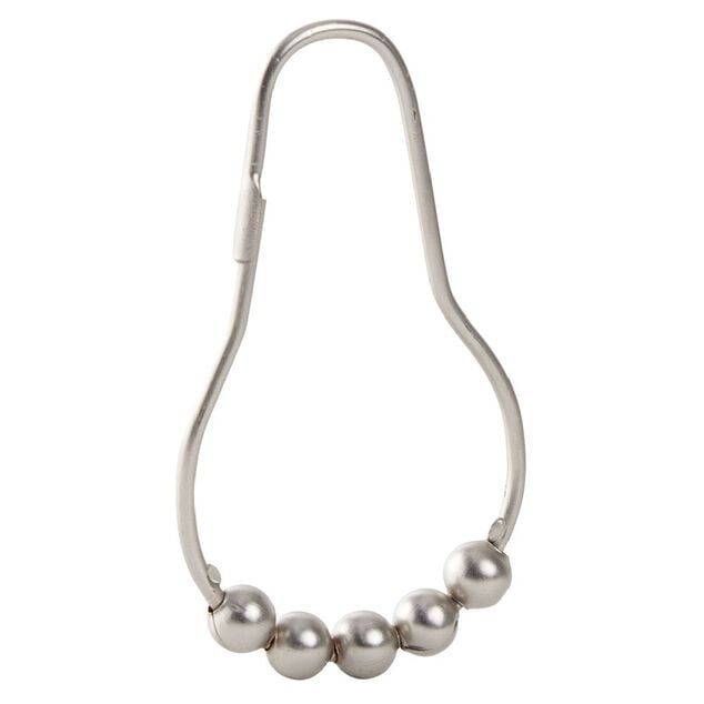 Anneau de douche m&eacute;tal gris x12