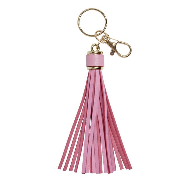 Porte cl&eacute; pompon plastique color&eacute; - 3 coloris