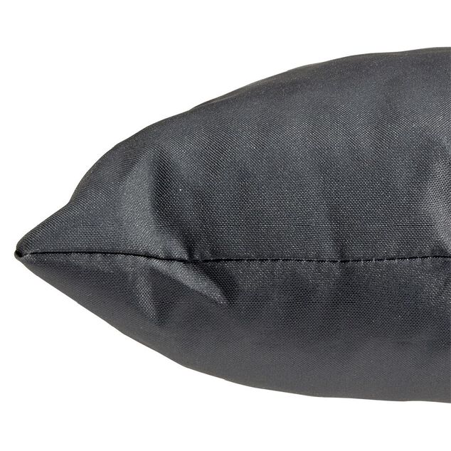 Coussin d'ext&eacute;rieur d&eacute;perlant uni noir 40x40cm