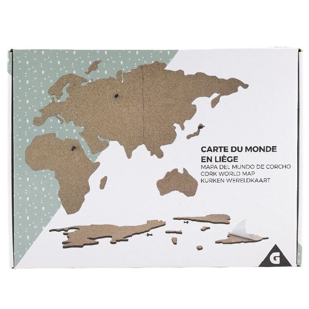 Carte du monde en liège