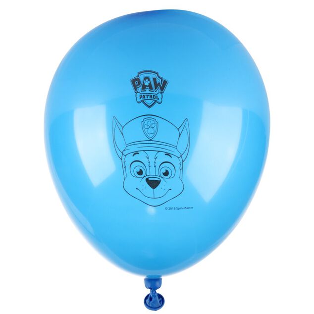 Ballon de baudruche latex x8 Pat patrouille rouge et bleu 15x21,5cm