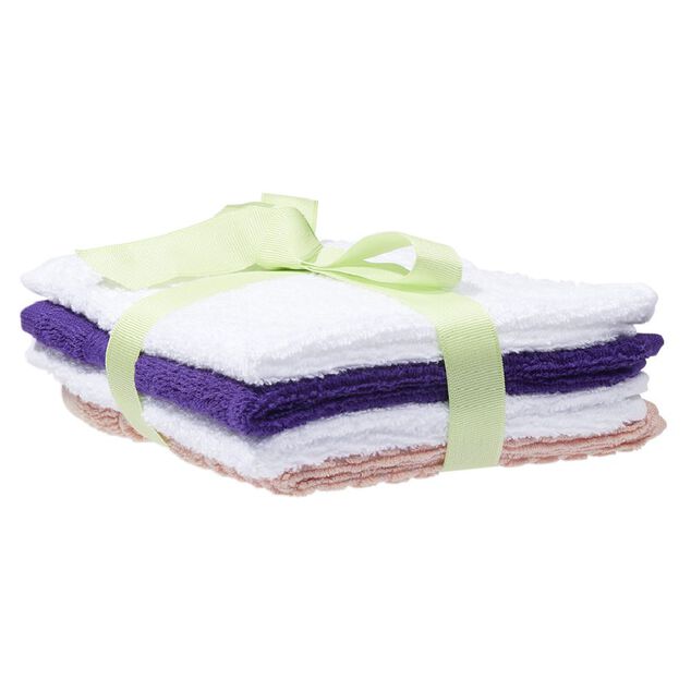 Serviette invit&eacute; carr&eacute; multicolore x4