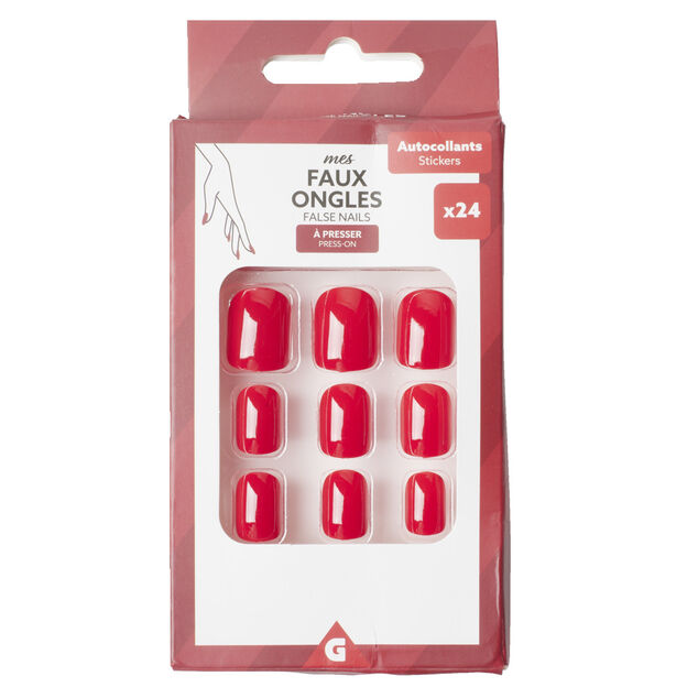 Faux ongles autocollants à presser x24 (5 modèles)