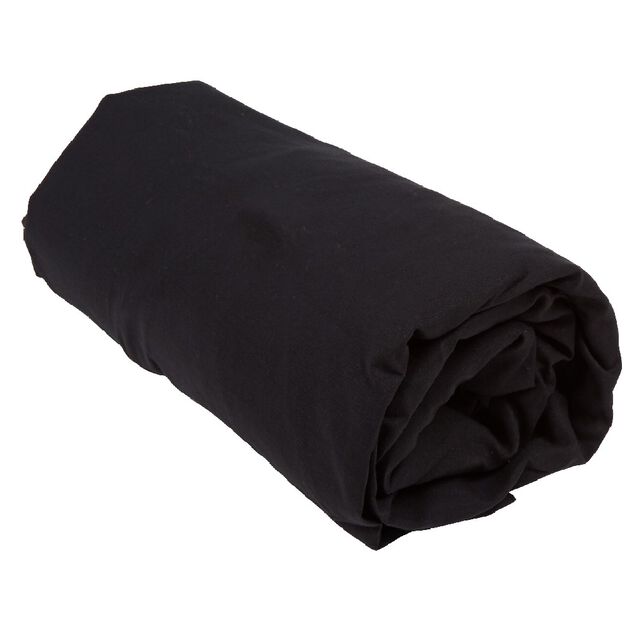 Drap housse 1 personne noir