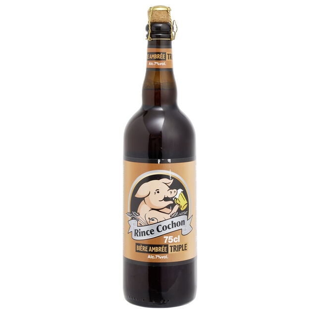 Bière ambrée triple Rince Cochon 7% bouteille 75cl
