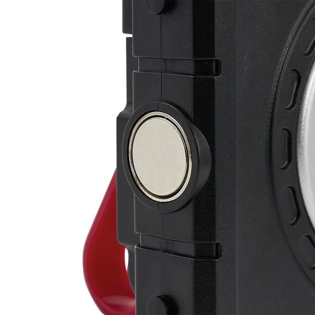 Lampe LED brico Profilex aimant&eacute;e multifonctions noire et rouge