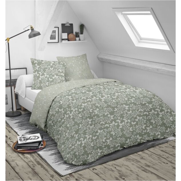 Parure de lit 140x200cm 1 personne coton motif imprimé 3 pièces (6 modèles)