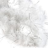 Guirlande plumes blanches fil argenté 1,8 m
