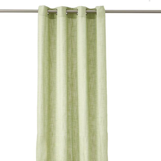 Rideau &agrave; oeillets jacquard polyester uni 135x240cm (2 mod&egrave;les)