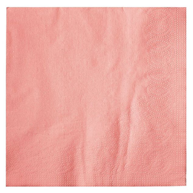 Serviette en papier uni corail x100