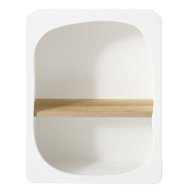 &Eacute;tag&egrave;re murale effet niche blanc 32x40cm