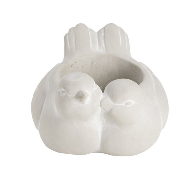 Pot en ciment forme colombes 19x16xH11,5cm