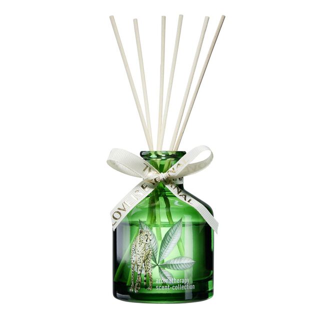 Diffuseur de senteur &agrave; b&acirc;tonnets bouteille verre color&eacute;e &Oslash;7xH10cm (3 mod&egrave;les)