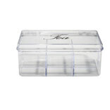 Bo&icirc;te &agrave; th&eacute; plastique transparent 21,5x15x8,5cm