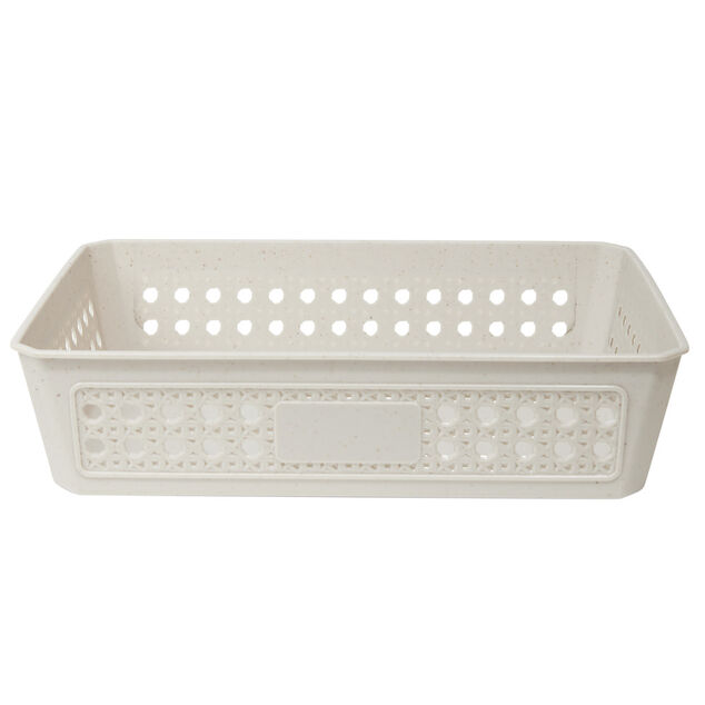 Panière de rangement plastique 27x19xH7cm (3 modèles)