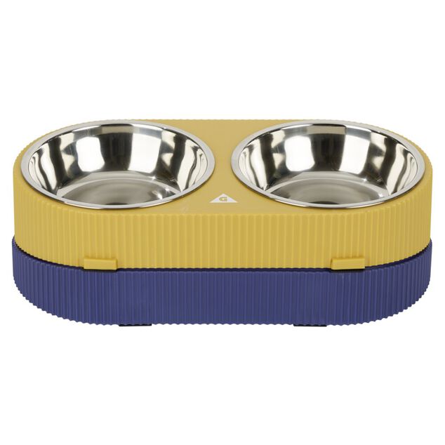 Gamelle double chien 2-en-1 anti glouton
