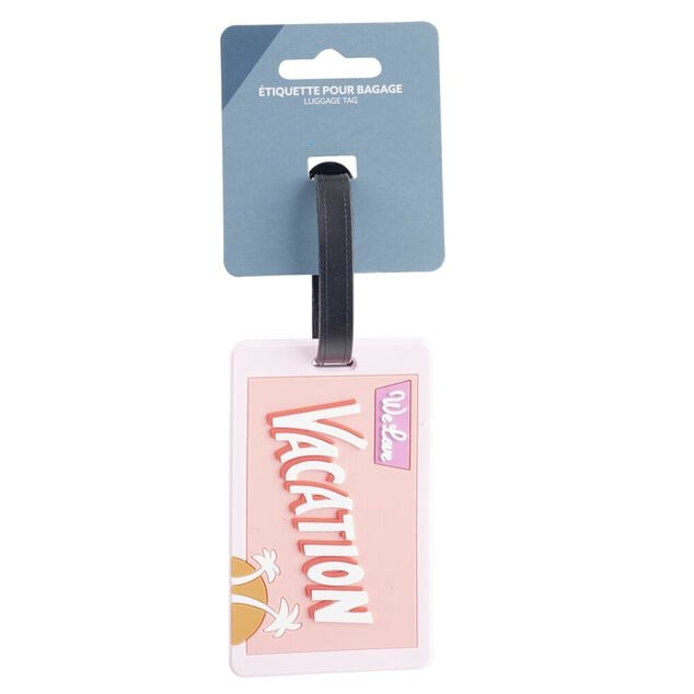 &Eacute;tiquette de bagage PVC 7x15cm (5 mod&egrave;les)