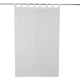 Voilage &agrave; passants uni blanc 140x240cm