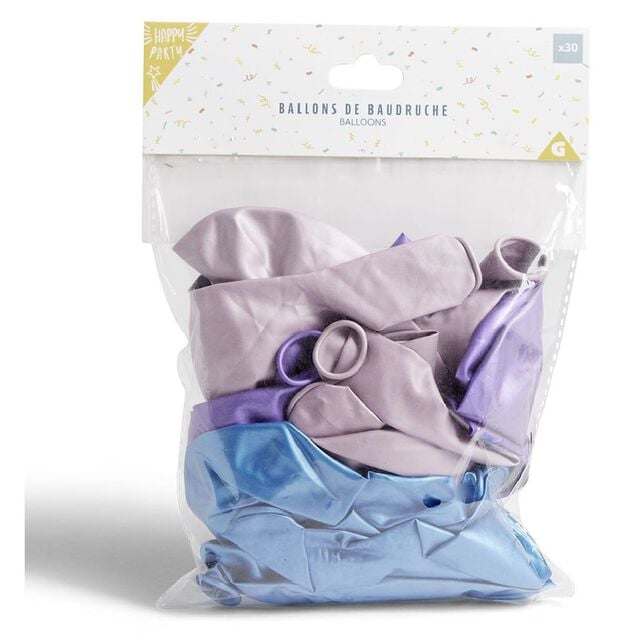 Ballon de baudruche m&eacute;tallis&eacute; x30
