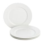 Assiette plate x4 porcelaine blanche Ø26,5cm