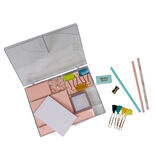 Kit papeterie bloc note motif floral crayon et gomme