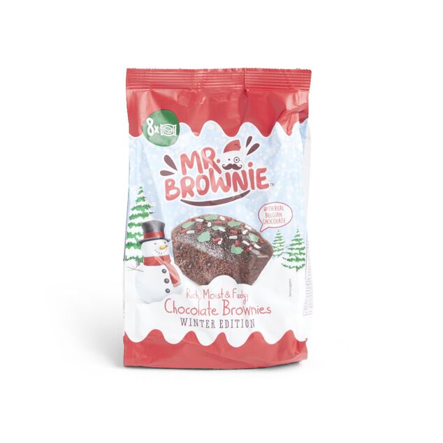 Gâteau brownie chocolat belge Noël sachet individuel 200gr