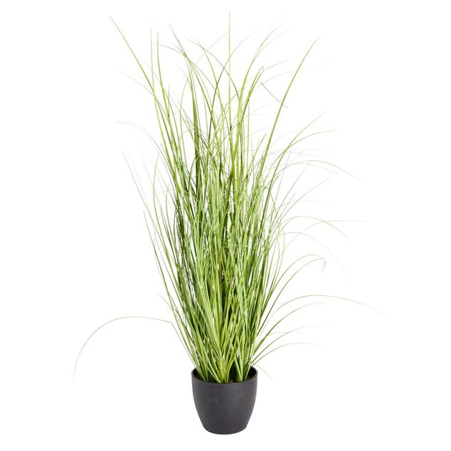Gramin&eacute; artificiel en pot noir H91cm
