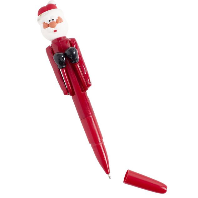 Stylo de No&euml;l avec jeu de boxe L18cm (3 mod&egrave;les)