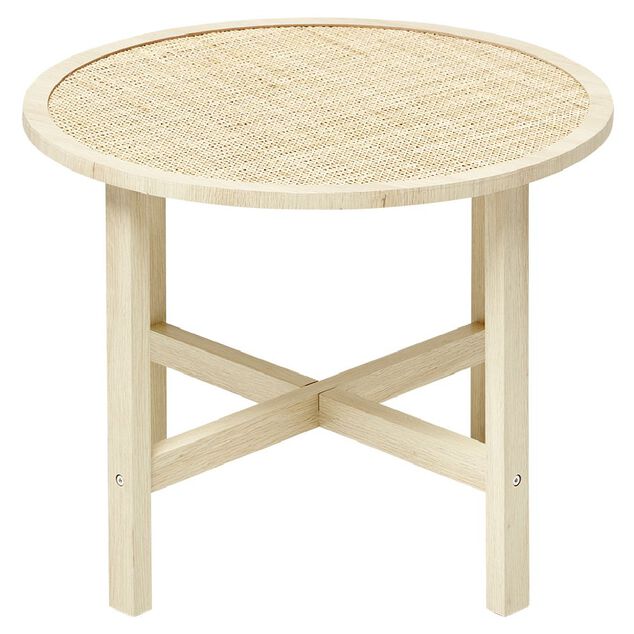 Table basse Kanna cannage de rotin &Oslash;60xH45 cm