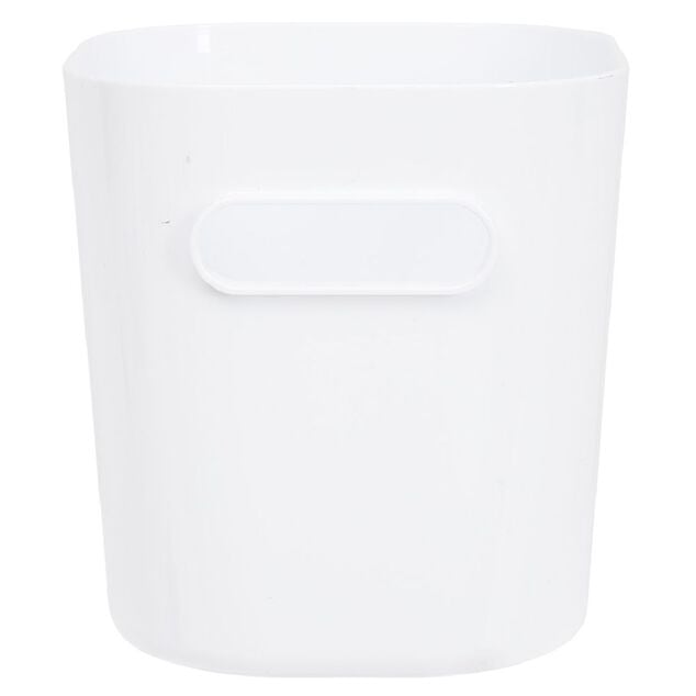 Bac de rangement avec poign&eacute;e blanc
