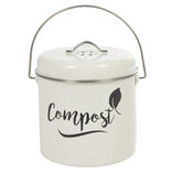 Composteur de cuisine beige noir design compost