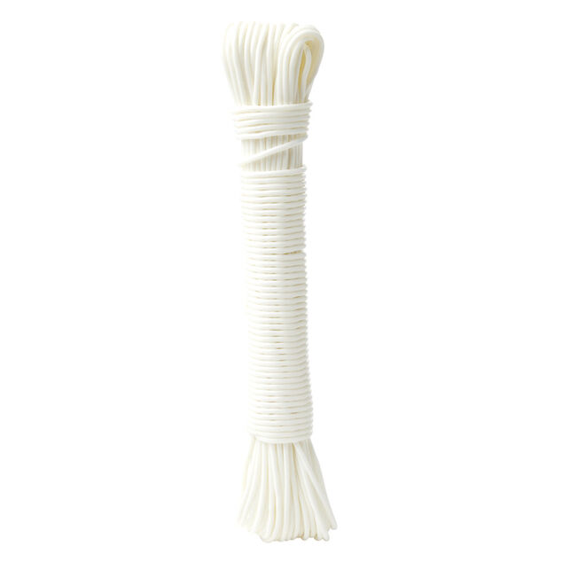 Corde à linge plastique blanc 20m