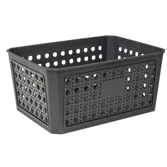 Panière de rangement plastique 21x16xH10cm (3 modèles)