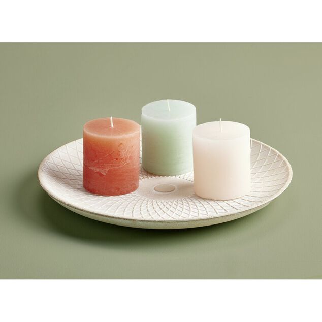 Bougie cylindrique &Oslash;6,7xH7,5cm (3 mod&egrave;les)