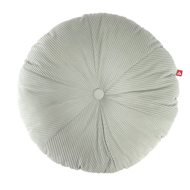Coussin rond velours c&ocirc;tel&eacute; &Oslash;40x8cm (2 mod&egrave;les)