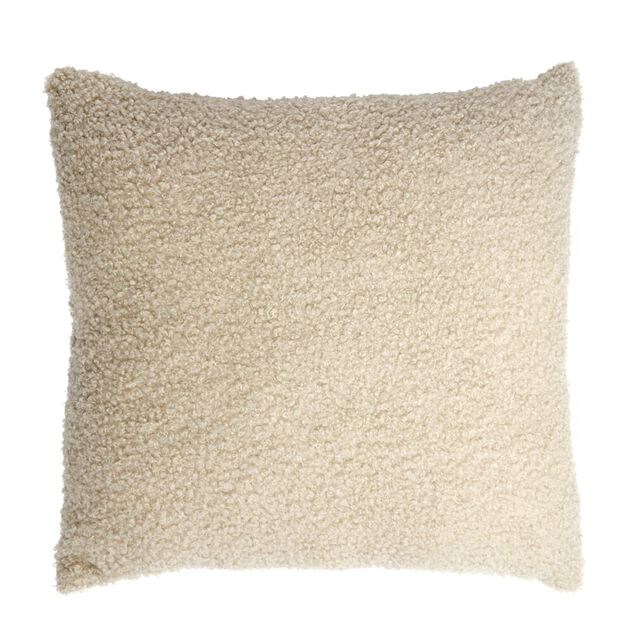 Coussin carré effet laine bouclette 40x40cm (3 modèles)