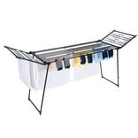 &Eacute;tendoir modulable s&eacute;choir extensible 175-233cm plastique noir 22m d'&eacute;tendage